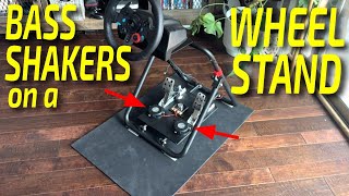 DIY Simrig Bass Shakers On a Folding Sim Racing Wheel Stand - Cheap Simhub Mod!