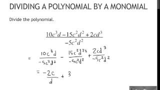 60 Dividing a Polynomial by a Monomial (4.4)