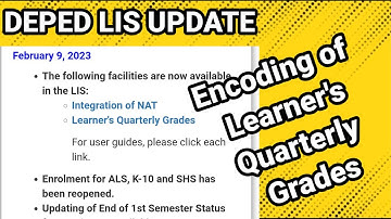 JUST IN! DEPED LIS UPDATE| ENCODING OF LEARNER