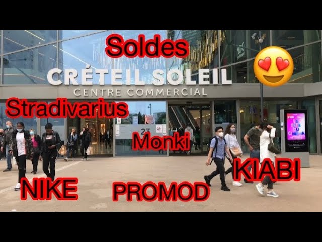 CRÉTEIL SOLEIL SOLDES 2021# STRADIVARIUS # MONKI # NIKE # PROMOD # KIABI #  VLOG - YouTube