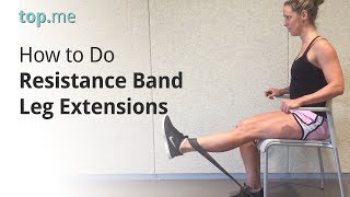 How to Do Seated Resistance Band Leg Extensions 