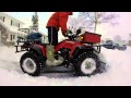 1986 Honda TRX350 Plowing snow