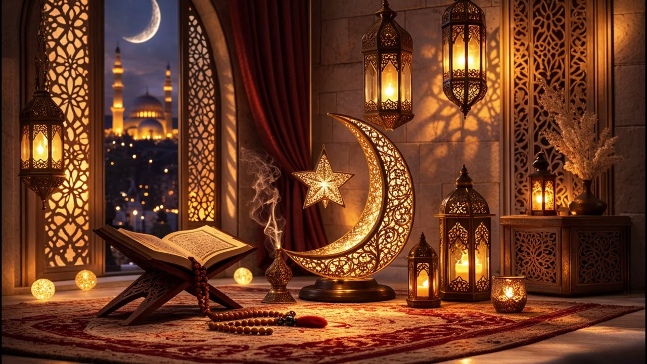 أجواء رمضان الهادئة 🌙 | Ramadan Kareem Ambience 2 Hours | Relaxing Islamic Background 4K