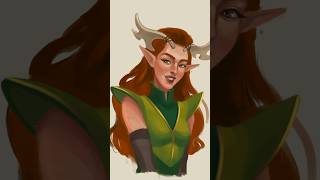 Painting Keyleth from #criticalrole #critrole #art #digitalart #fantasyart #portrait
