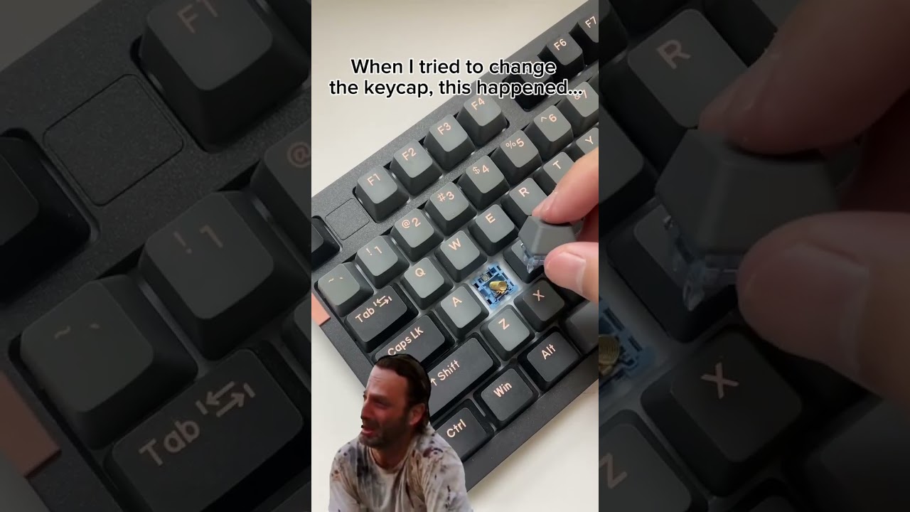 When I tried to change the keycap 