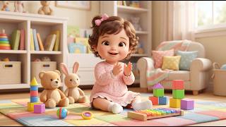 Let’s Play with Baby Mia 🎀 | Fun Playtime Song for Kids | Happy Nursery Rhyme
