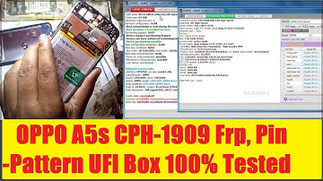 Oppo Cph 1909 A5s Pin, Pattern, Frp How to work UFI Box Youtube
