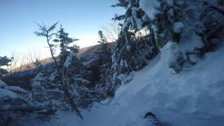Sledding down Mt Washington NH 1-2-17 from the top clip 8