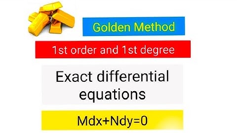 With pdf chart / Golden trick to solve exact differential equation