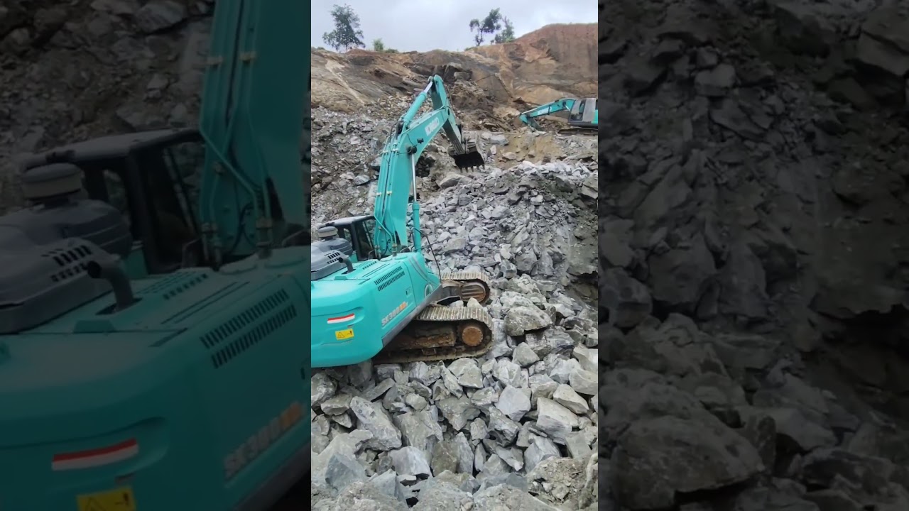 Kobelco 380 new machine |Boulder loading video | Excavator working