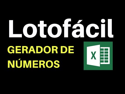 2 métodos simples para você gerar números para LOTOFÁCIL no Excel - baixe a planilha