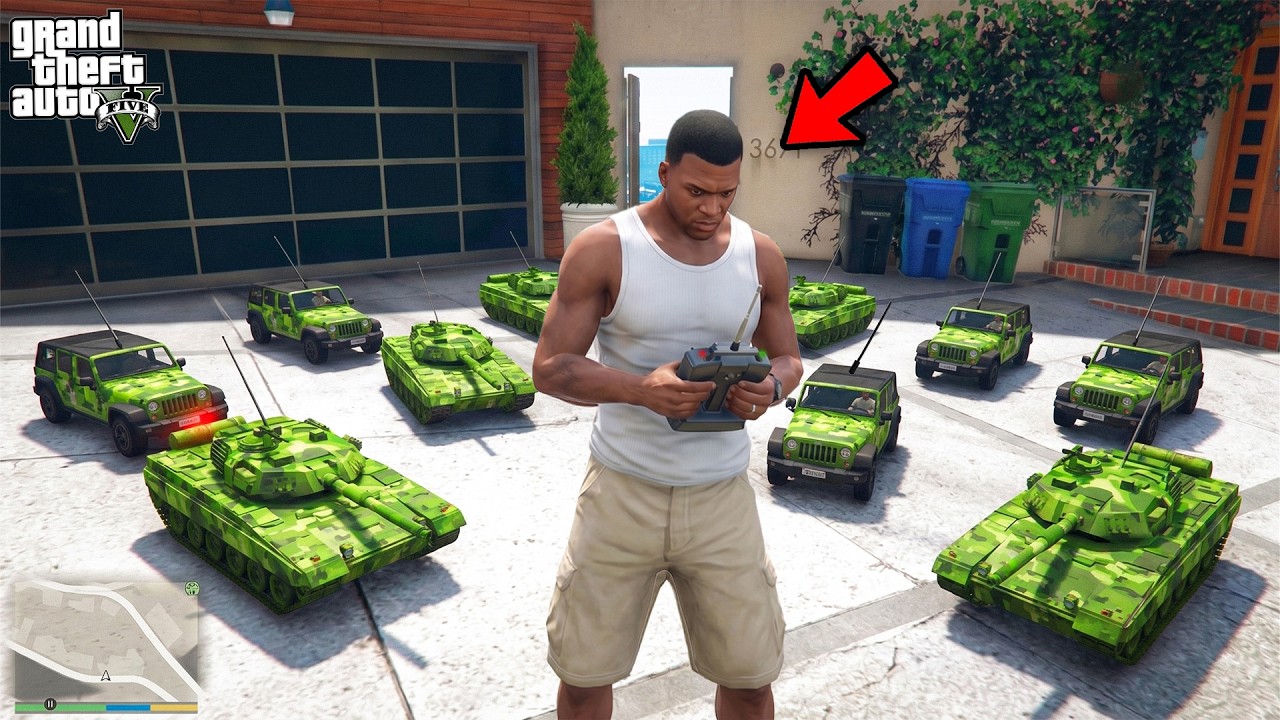 Franklin Collected Every Military RC Car Near His House In Gta 5 !