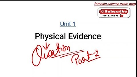Forensic science MCQs|| physical evidence|| part2 ||forensic science UGC NET/JRF 2023