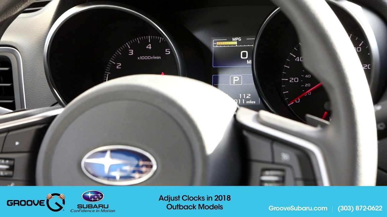 How to: Change the Clock in a 2018 Subaru Outback - YouTube