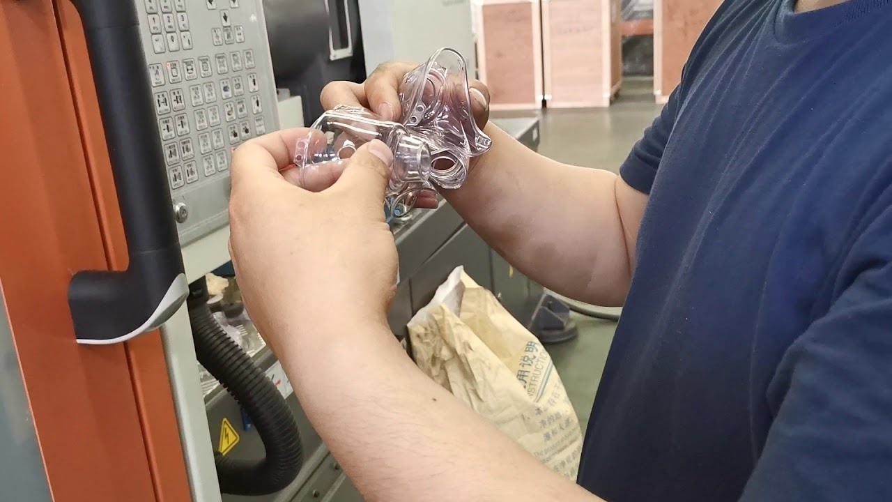 Soft PVC medical mask injection molding machine - YouTube