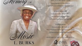 Celebratingthe Legacy and Love of Mosie Adams Watkins Burks