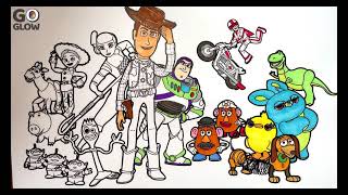 Toy Story Characters Colouring Video