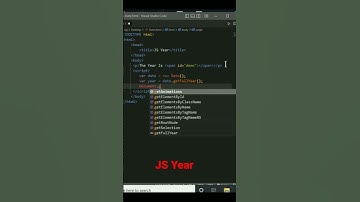 JS Year |  Js get full year method #shorts #javascript #year #method