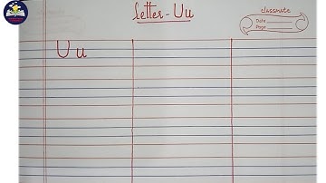 Formation of Letter Uu | Letter Uu |writing letter Uu in four line book| TEACHERS World of WONDERzzz
