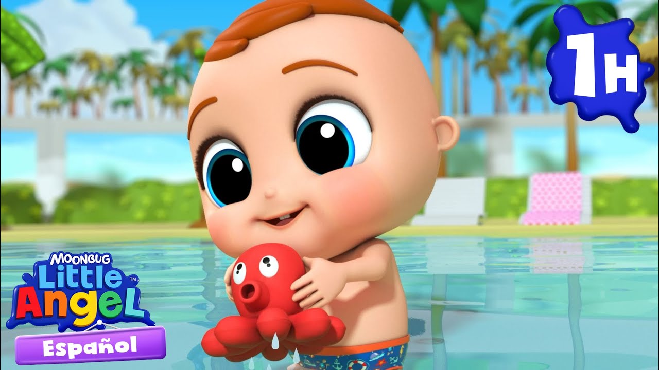 Bebé Juan juega en la alberca🌊 | Canciones Infantiles con Bebé Juan🎵| Little Angel Español