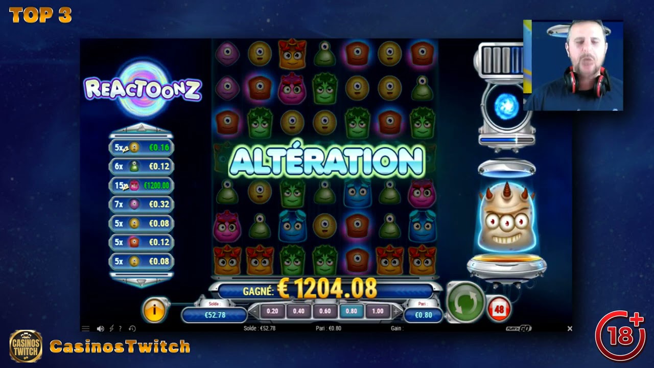 Top 5 Slot Wins on Reactoonz