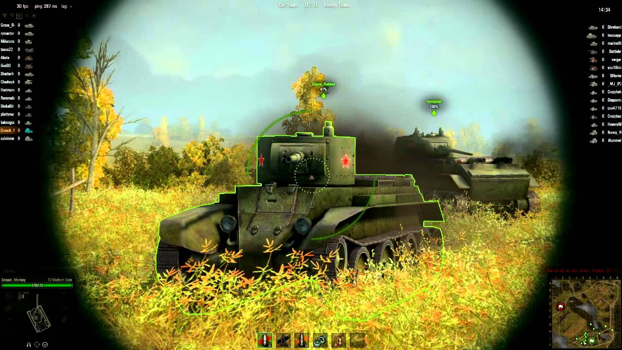 World of Tanks Banned in three shots! [HD]