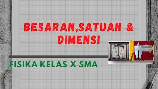 Besaran,satuan & dimensi (fisika kelas x sma)
