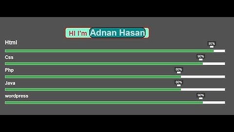 How to create jQuery Animated Progress Bar in Bangla