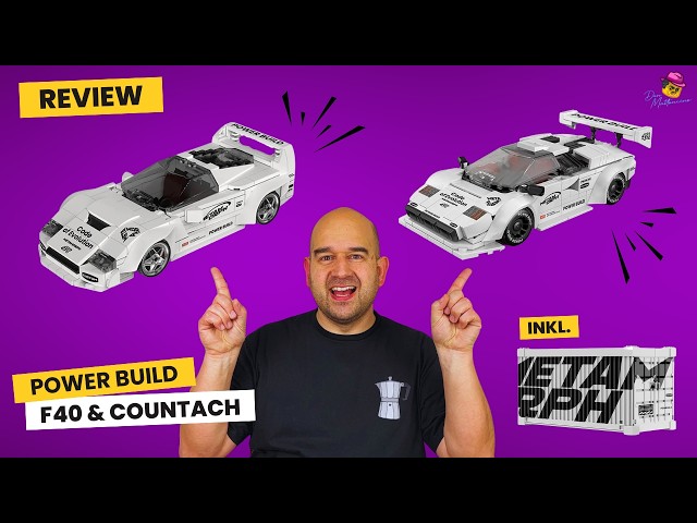 Absolute Klassiker: F40 und Countach als Klemmbaustein-Modelle von Power Build