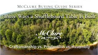 Shuffleboard Table Buying Mistake #2: Understanding the 3 Production Systems