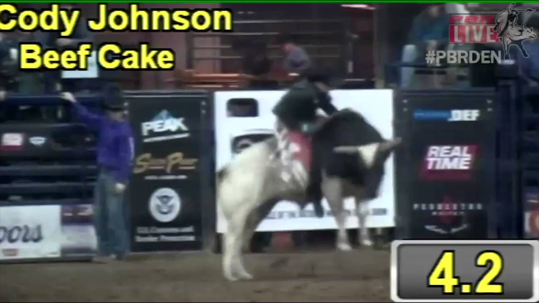 Cody Johnson rides Beef Cake for 87.0 points (PBR) YouTube