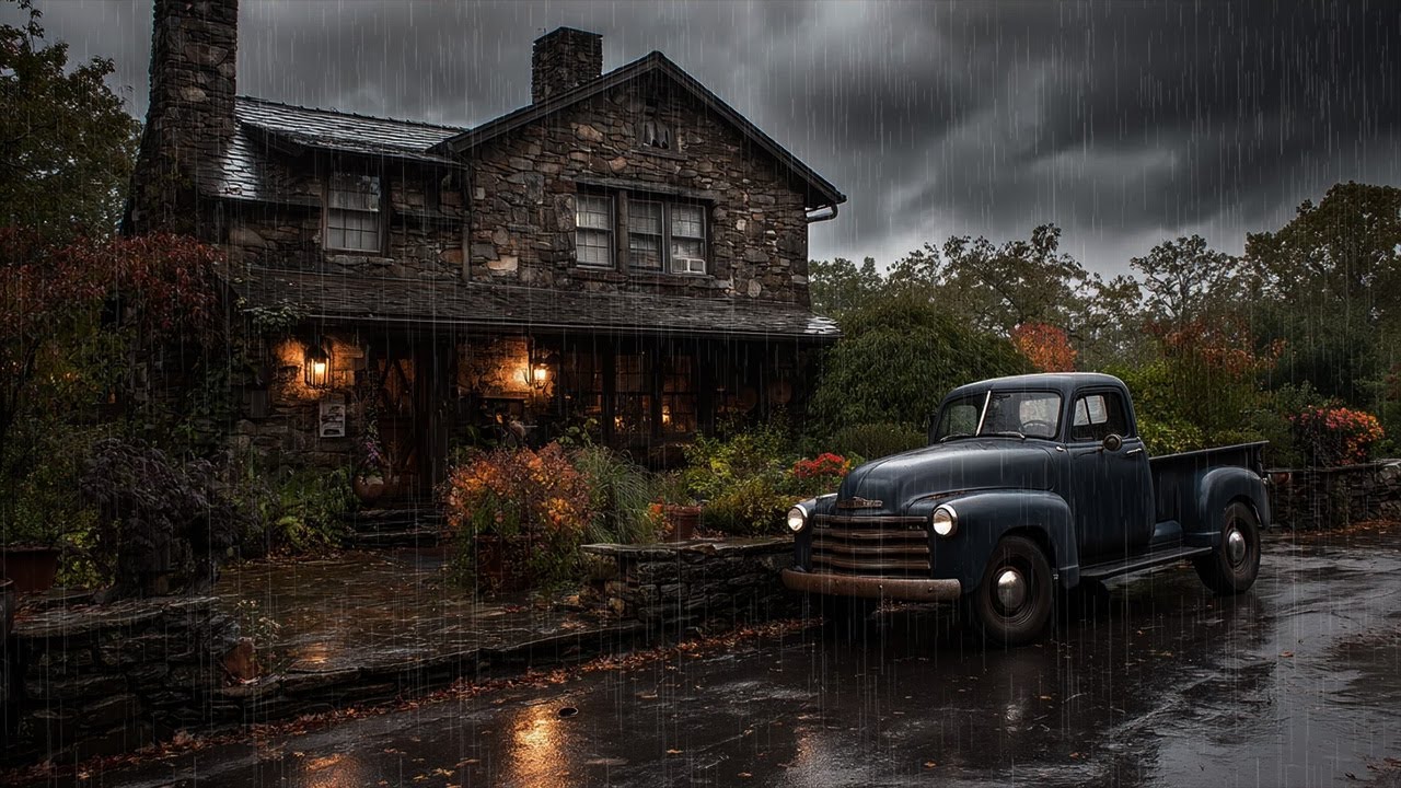 🔴Soothing Rain Sounds | Beautiful Mountain Village Rainy Ambience | Gentle Rain for Sleeping,Work