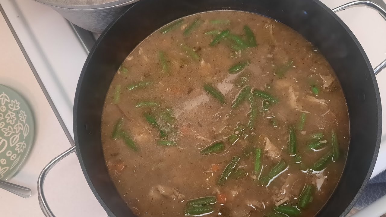 Fast speed!  Leftovers into soup.                #leftovers #soup