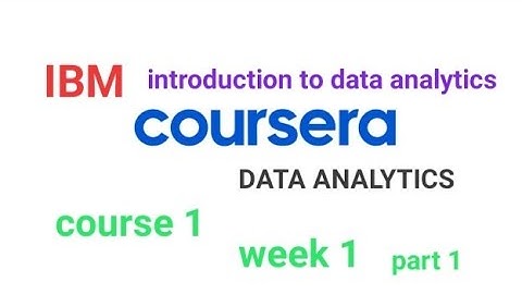 IBM : Introduction to data analytics week 1 part 1 all answers [COURSERA] #coursera #dataanalytics