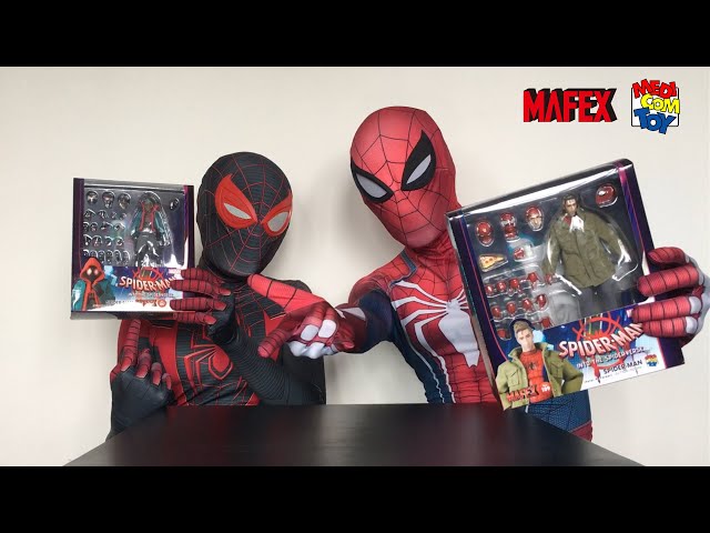 Spiderman Bros Unboxing SPIDER-MAN SPIDERVERSE Peter B. Parker toys  MAFEX!!! 
