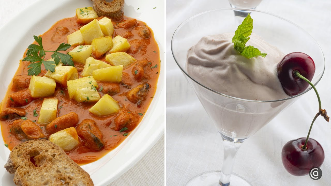 Mejillones a la diabla - Mousse de cereza // Cocina Abierta de Karlos Arguiñano