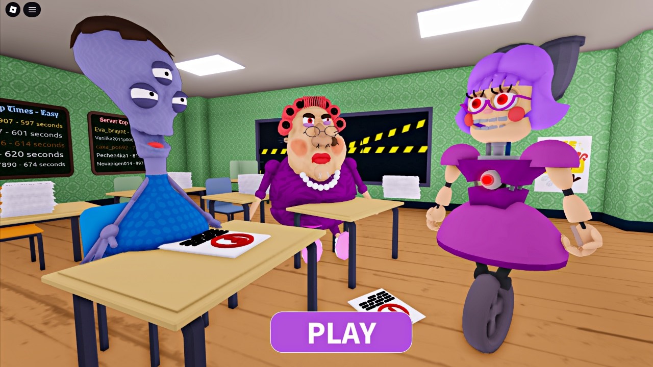 ABUELA MALVADA Y LA EXTRANJERO GNOMO SEÑORITA ANI TRON!GRAN ESCAPE ESCOLAR Nuevo Obby