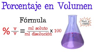💥Calculate Volume Percentage v/v of a Solution⚗️ [Easy & Fast] | CHEMISTRY |