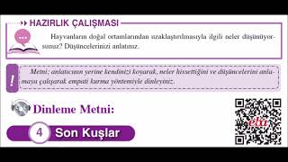 8. Sınıf Türkçe Dersi Son Kuşlar Dinleme Metni