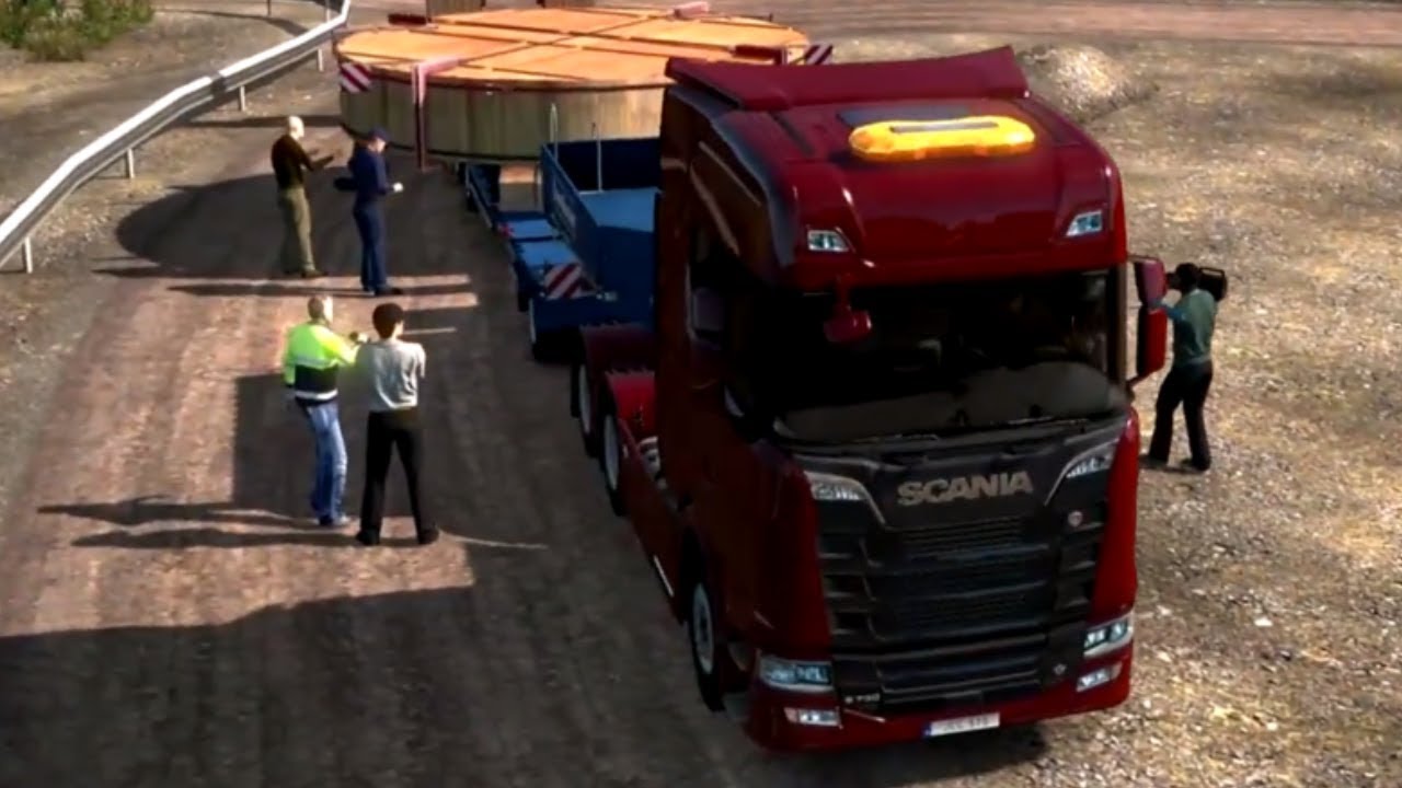 euro truck simulator 2 convoi exceptionnel dispositif hightech 45 tonnes YouTube