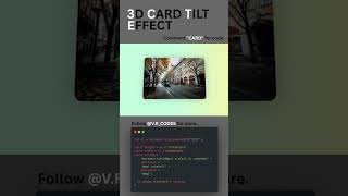 🔥 3D Card Tilt Hover Effect Using JavaScript | Advanced UI Animation Tutorial #cssanimation