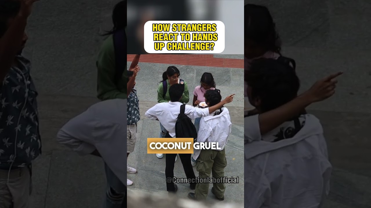 How strangers react to hands up challenge? 