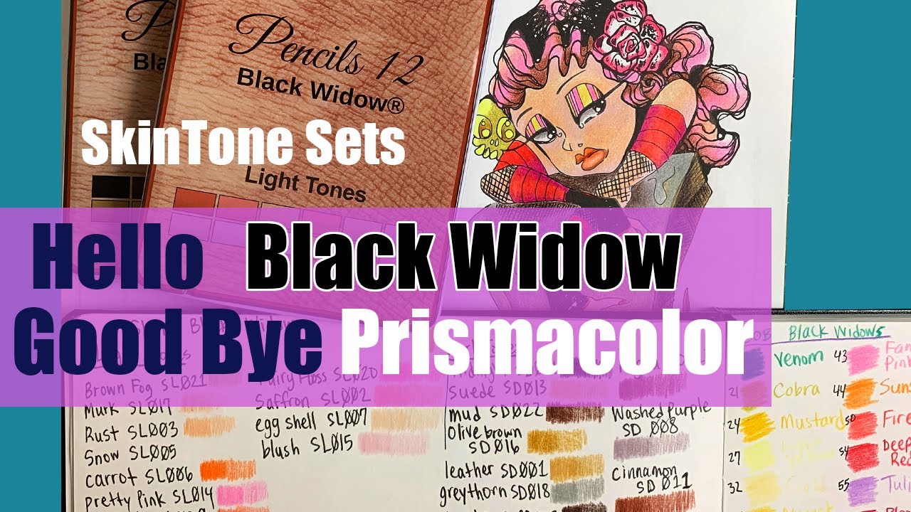 Black Widow Colored Pencils/Skin Tone Sets/Prismacolor Alternative