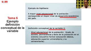 Variables definicion conceptual y operacional