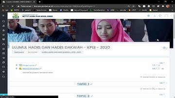 Tutorial LMS Dosen Mengatur Tatap Muka dan Topik Pembahasan pada LMS IAIN Jember