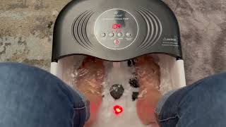 SPA4PIEDS Collapsible Foot Spa with Heat Bubble Red Light Temp Control Review