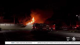 Structure fire in San Luis Obispo leads to total building loss