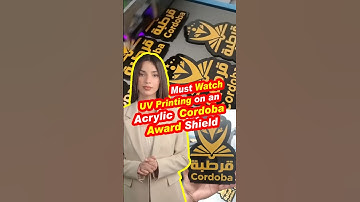 UV Printing on an Acrylic Cordoba Award Shield 🔥#ytshorts #trending #viral #shorts