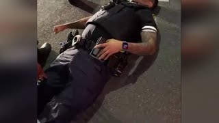Dodge Charger Hits NYPD Cop After Being Pulled Over / Coney Island, Brooklyn