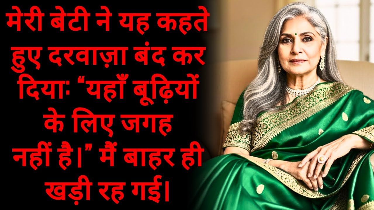 मेरी बेटी ने यह कहते हुए दरवाज़ा बंद कर दिया ‘यहाँ बूढ़ियों के लिए जगह नहीं है।’ मैं बाहर ही खड़ी...